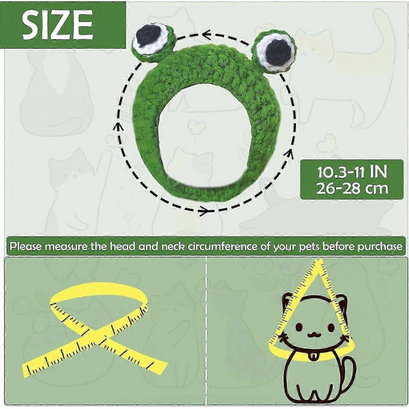 Cute Cartoon Frog Shape Kitten Cat Puppy Small Dog Hats Headwear Cosplay Cap Woolen Knitted Dress Up Hat for [...]