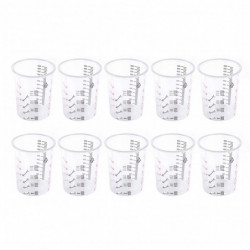 10PCS Calibration Pot Precise Transparent Scale Design Disposable Measuring Cups for Precise Mixing of Paint and Liquid