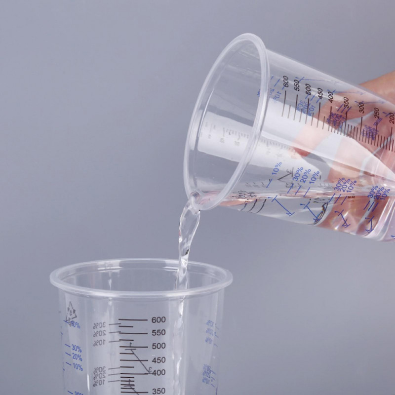 10PCS Calibration Pot Precise Transparent Scale Design Disposable Measuring Cups for Precise Mixing of Paint and Liquid