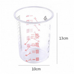 10PCS Calibration Pot Precise Transparent Scale Design Disposable Measuring Cups for Precise Mixing of Paint and Liquid