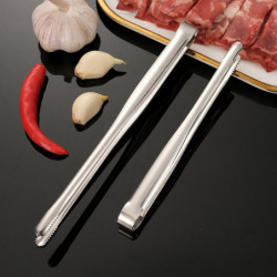 OuZhan Food Clip Serrated Thickened Food-grade Long Handle Polished Clip Foods Stainless Steel