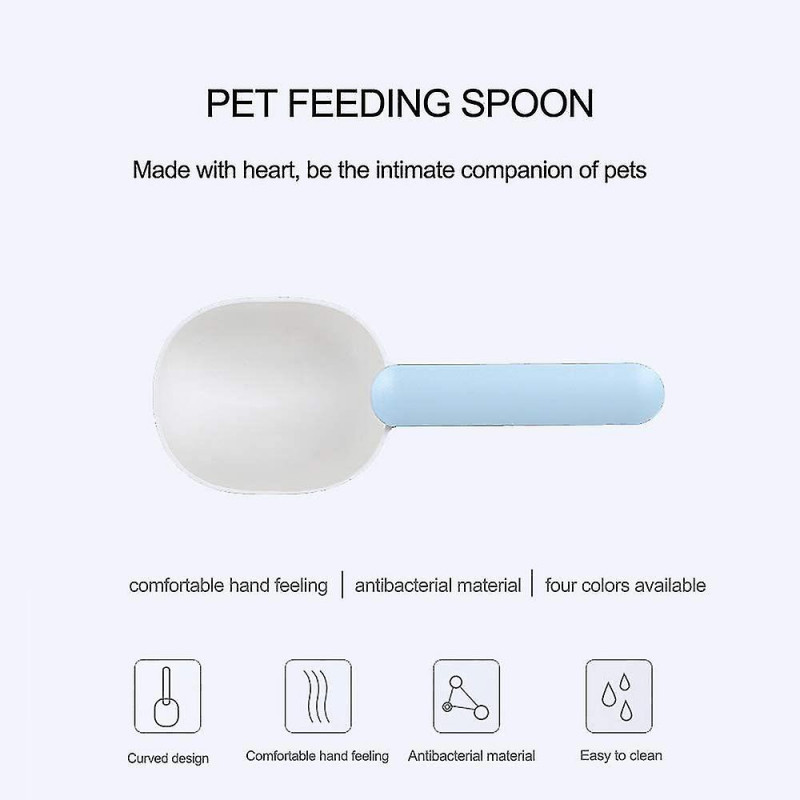 Kincown [longue poignée avec clip nourriture pour chien Scoop-cat Food Scoop-dog Food Measu
