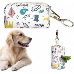 Dog Poop Bag Dispenser,pet Poop Bag Holder, Portable Pu Leather Dog Poop Bag Holder(white) Dog Poop Bag Dispenser,pet Poop Bag Holder, Portable Pu Leather Dog Poop Bag Holder(white)