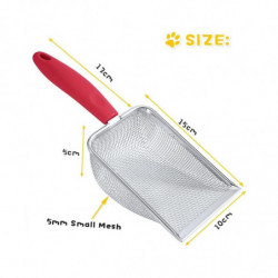 Scoop,durable Litter Cleaner Corner Shovel,stainless Steel Mesh Litter Shovel,easy To Clean Sand W Scoop,durable Litter Cleaner Corner Shovel,stainless Steel Mesh Litter Shovel,easy To Clean Sand W