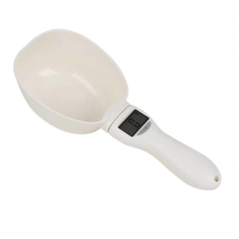 Pet Food Water Measuring Spoon Cup Led Display Portable Pet Feeding Food Scoop