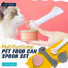 Cuillère de boîte Ouvre-boîte de nourriture pour chien Silicone Boîtes de conserve pour nourriture pour chat [...]