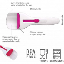 Cupcake Scoop,one-touch Sliding Button Dispenses Batter Diy Kitchen Baking Tools