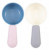 2pcs Pet Food Scoops Plastic Dog Cat Food Feeders Practical Food Spoons