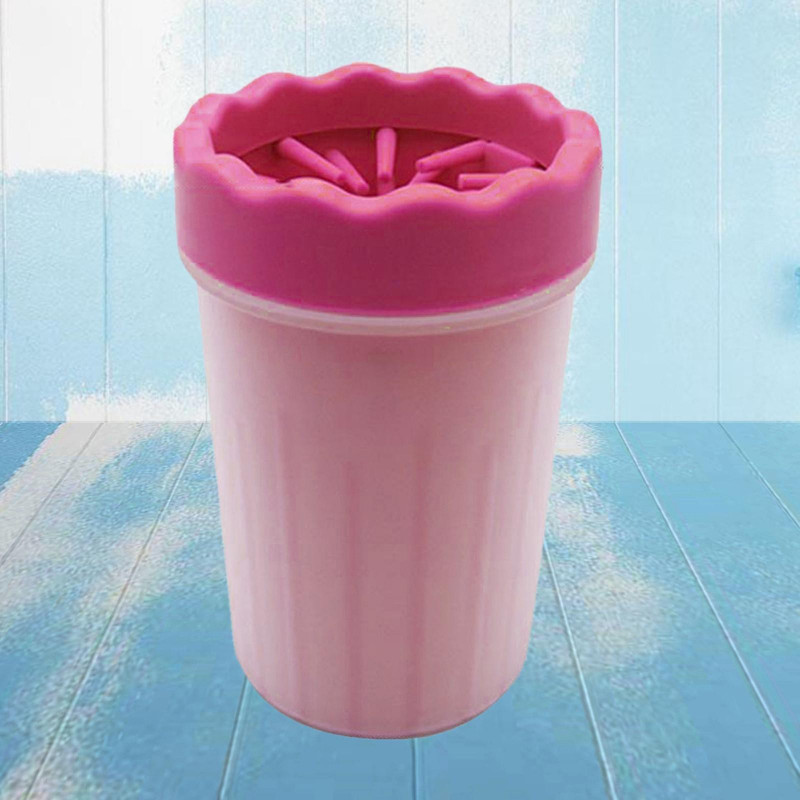 Portable Pet Washer Paw Cleaner Silicone Cup Dog Puppy Cat Foot Wash Green L