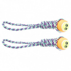 2pcs Pet Puppy Dog Doggy Interactive Chew Rope Toys Random Color