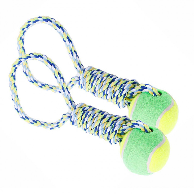2pcs Pet Puppy Dog Doggy Interactive Chew Rope Toys Random Color