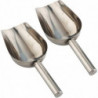 2 Pcs Dog Food Scoop Stainless Steel Feed Scooper For Home Pet Food (1 1/2 Cup, 12-ounce) - -