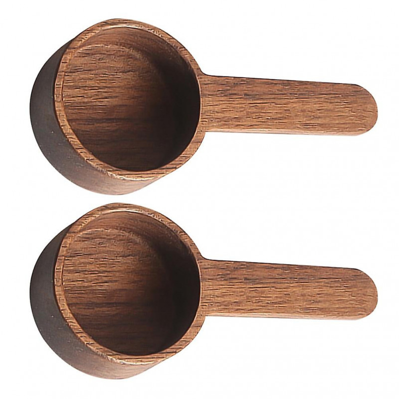 2Pcs Household Coffee Scoops Multi-function Wooden Scoops Convenient Coffee Spoons