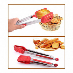 1PC Silicone Food Clips Anti-slip Handle Food Clamp Heat-resistant Grill Leakage Shovel Clip Sturdy Steak Pork [...]
