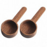 2 Pcs Wooden Coffee Spoon Scoop Accessories Kitchen Scoops Household Warming Present