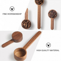 Coffee Spoon Measuring Scoop Small Wooden Scoops Spoons Walnut Black