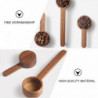 Coffee Spoon Measuring Scoop Small Wooden Scoops Spoons Walnut Black
