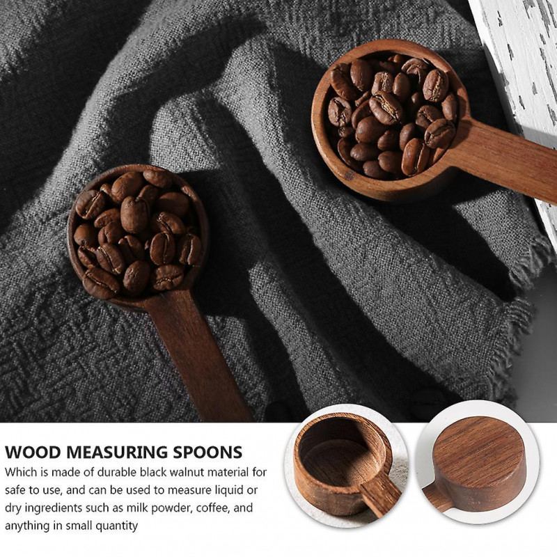 Coffee Spoon Measuring Scoop Small Wooden Scoops Spoons Walnut Black
