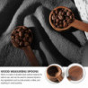 Coffee Spoon Measuring Scoop Small Wooden Scoops Spoons Walnut Black