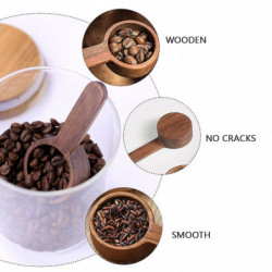 Coffee Spoon Measuring Scoop Small Wooden Scoops Spoons Walnut Black Coffee Spoon Measuring Scoop Small Wooden Scoops Spoons Walnut Black