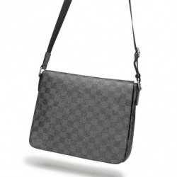 Sac à bandoulière en cuir Plaid Crossbody Unisexe