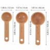 Wooden Spoon Measuring 3 Pcs Multi-function Tea Scoop Convenient Small Coffee Bit Honey Candy
