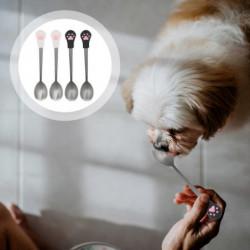 4Pcs Dog Cat Spoon Pet Can Spoon Stainless Steel Pet Food Spoon Cat Claw Spoon 4Pcs Dog Cat Spoon Pet Can Spoon Stainless Steel Pet Food Spoon Cat Claw Spoon