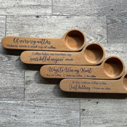 Engraved Coffee Scoop and Bag Clip Engraved Coffee Scoop and Bag Clip