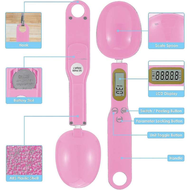 Electronic Measuring Spoon Scale,500g/0.1g Portable Digital Kitchen Scale Lcd Display Measuring Spoon For [...]
