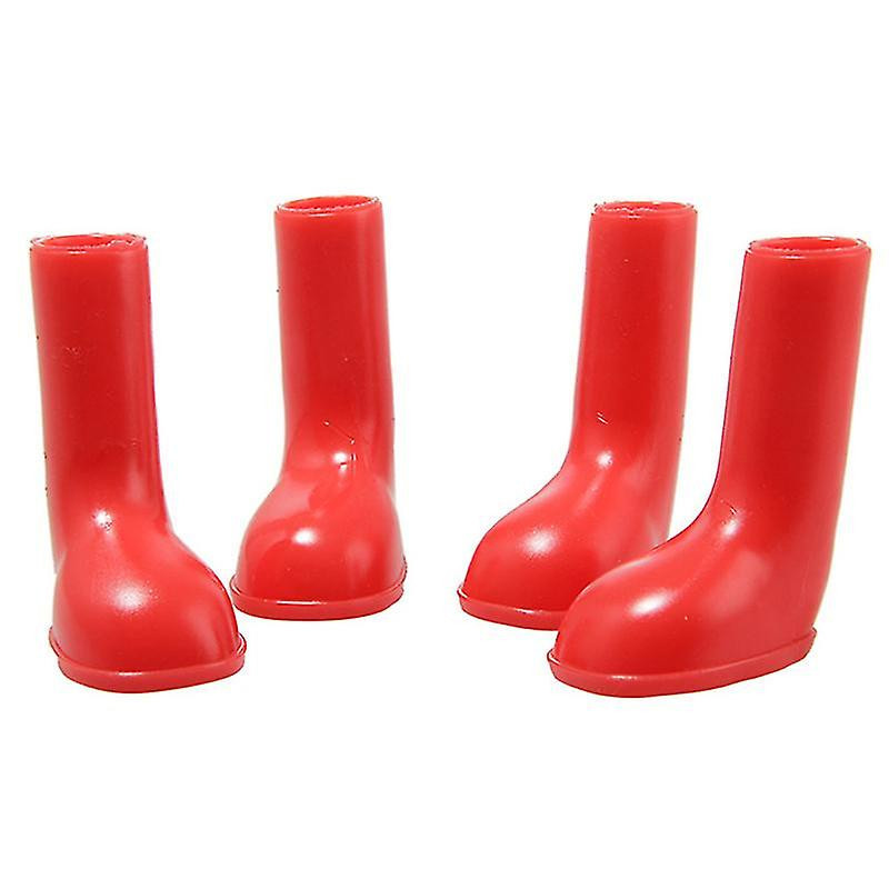 4 Pcs Pet Rain Boots Chaussures Stretchy Waterproof Anti-slip Portable Pour Chien Chiot