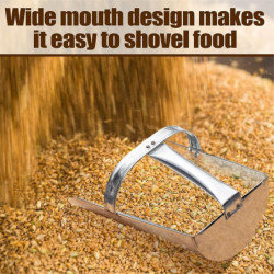 2 Pcs Métal Alimentation Grain Pelle pour le bétail 2 Tailles Heavy Duty Empilable Cheval Alimentation Pelle avec [...]