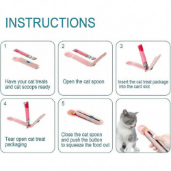 Cat Wet Treats Dispense Spoon, Treat Squeeze Spoon, Feeding Wate Supplies Wet Cat Food Storage Pet Food Spoon Cat Wet Treats Dispense Spoon, Treat Squeeze Spoon, Feeding Wate Supplies Wet Cat Food Storage Pet Food Spoon