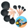 4Pcs Measuring Spoon Clear Scale Ring Buckle Comfortable Grip Plastic Food Measuring Scoop Set