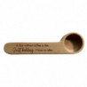 Coffee Measuring Scoop 2-In-1 Wood Engraved Coffee Scoop and Bag Clip Coffee Spoon Style 1