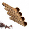 Coffee Measuring Scoop 2-In-1 Wood Engraved Coffee Scoop and Bag Clip Coffee Spoon Style 1