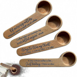 Engraved Coffee Scoop And Bag Clip, Engraved Coffee Scoop Bag Clip For Coffee Lovers, Wooden Coffee Scoop Bag [...]