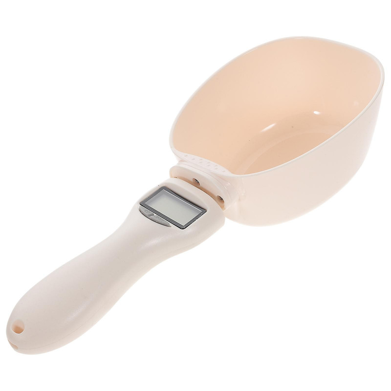 1Pc Digital Scale Spoon Electronic Pet Food Measuring Spoon Pet Supply (White)