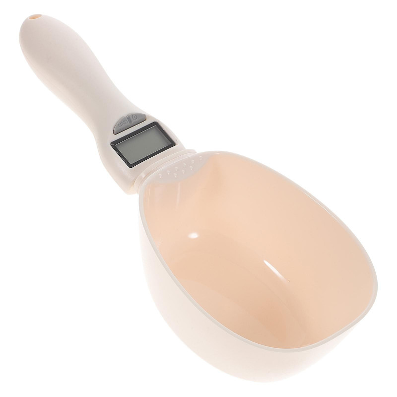 1Pc Digital Scale Spoon Electronic Pet Food Measuring Spoon Pet Supply (White)