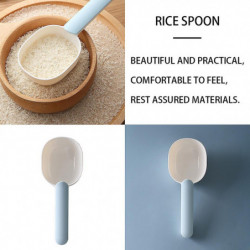 Kitchen Rice Spoon Paddle Long Handle Scoop Cup Food Snack Bag Clamp Plastic Sealing Clip