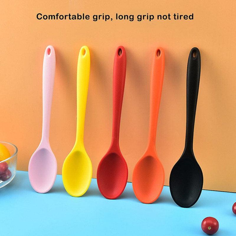 Spoon with Handle Food Spoons Kitchen Cooking Tablespoon Stirring Scoop Butter Tableware for Home Dining Room [...]