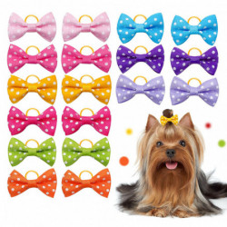 10Pcs Cute Pet Headwear with Rubber Band White Dot Small Pet Headwear Accessories Pet Supplies 10Pcs Cute Pet Headwear with Rubber Band White Dot Small Pet Headwear Accessories Pet Supplies