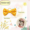 10Pcs Cute Pet Headwear with Rubber Band White Dot Small Pet Headwear Accessories Pet Supplies