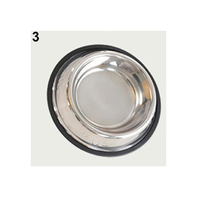 1 Pc Stainless Steel Durable Pet Dog Cat Feeding Food Non Slip Bowl Dish
