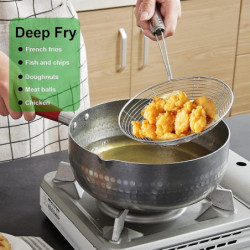 Set Of 3 Asian Strainer Ladle Stainless Steel Wire Skimmer Spoon With Handle For Kitchen Frying Food, Pasta, [...]