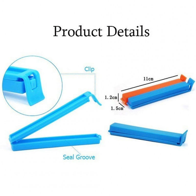 10Pcs Kitchen Storage Snack Food Seal Sealing Bag Clip Sealer Clamp Plastic Tool