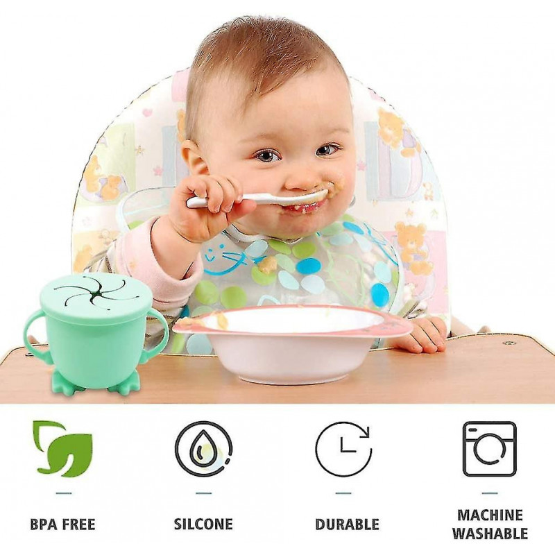 Snack Cup, Child Silicone Snack Cup, Child Learning Feeding Food Bowl