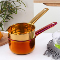 Wharick 1L Slip-resistant Water Scoop Stainless Steel Large Capacity Bathing Ladle for Household