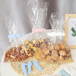 Wharick 3Pcs Bag Clamps Safe Moisture-proof Plastic Portable Food Snack Sealing Clips Kitchen Tools