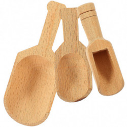 3pcs Household Tea Spoons Multi-function Bath Salt Scoops Convenient Fertilizer Wooden Scoops 3pcs Household Tea Spoons Multi-function Bath Salt Scoops Convenient Fertilizer Wooden Scoops