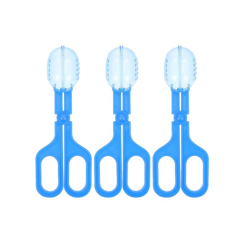 3pcs Portable Reptile Poop Clips Pet Toilet Trash Clamps Pet Supplies (bleu)